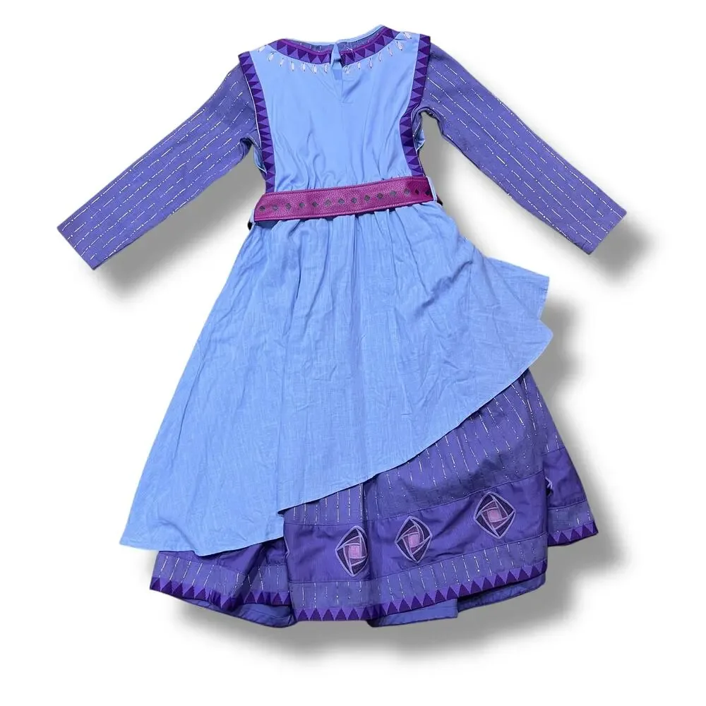 Disney Wish Asha Kids Linen Blend Costume Dress Halloween Size 7/8 New With Tags